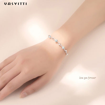 ODM d'argento del braccialetto del cuore di 7.9in 4.6g Sterling Silver Jewelry Bracelets Sterling