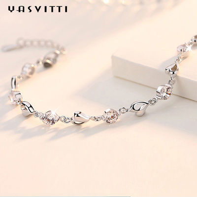 ODM d'argento del braccialetto del cuore di 7.9in 4.6g Sterling Silver Jewelry Bracelets Sterling