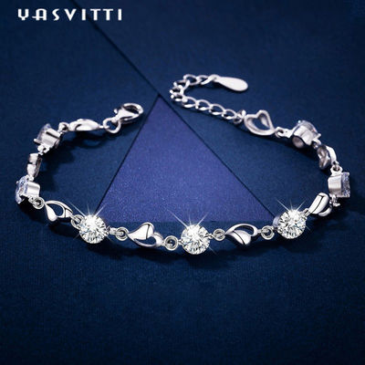 ODM d'argento del braccialetto del cuore di 7.9in 4.6g Sterling Silver Jewelry Bracelets Sterling
