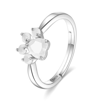 0.9cm anelli dell'artiglio del gatto dell'oro di Sterling Silver Jewelry Rings 10k da 2,05 grammi