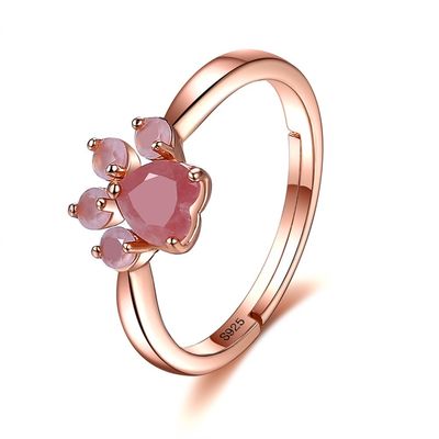 0.9cm anelli dell'artiglio del gatto dell'oro di Sterling Silver Jewelry Rings 10k da 2,05 grammi