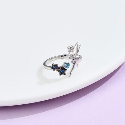 SGS d'argento aperto libero dell'anello di 0.08oz 21.1mm Sterling Silver Angel Ring Nicke