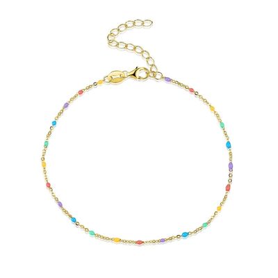 21.2cm braccialetto S925 di zircone di Sterling Silver Rainbow Bracelet Unisex da 0,8 grammi