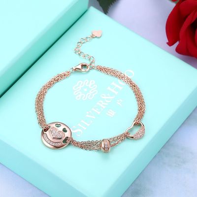 Braccialetti di Rose Gold Sterling Silver Jewelry