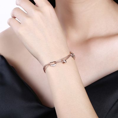 Braccialetti di Rose Gold Sterling Silver Jewelry