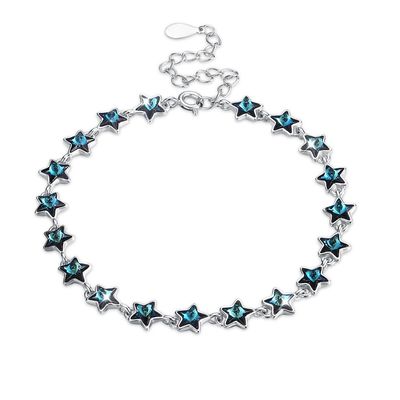 ODM di Crystal Bracelet dell'argento di 21.7cm 0.22oz Sterling Silver Slider Bracelets Fiance
