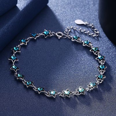 ODM di Crystal Bracelet dell'argento di 21.7cm 0.22oz Sterling Silver Slider Bracelets Fiance