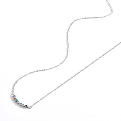 la collana degli uomini di zircone di 45.5cm 0.07oz Sterling Silver Necklace Chains 5A