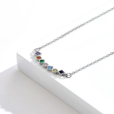 la collana degli uomini di zircone di 45.5cm 0.07oz Sterling Silver Necklace Chains 5A