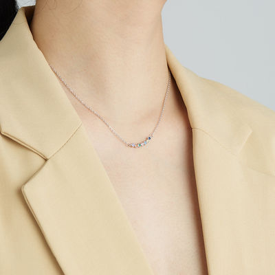 la collana degli uomini di zircone di 45.5cm 0.07oz Sterling Silver Necklace Chains 5A