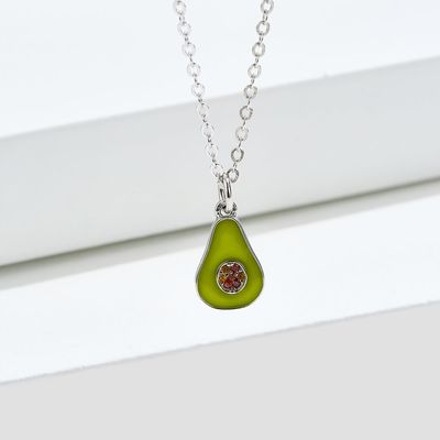 1.1x0.8cm 5A 17,7» pendente a forma di pera Sterling Silver Jewelry Necklaces 2.9g