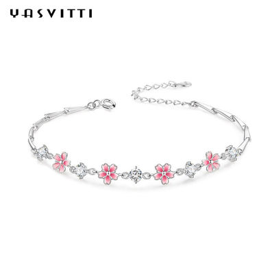 zircone Cherry Blossom Bracelet di 0.16oz 0.19m Sterling Silver Jewelry Bracelets S925