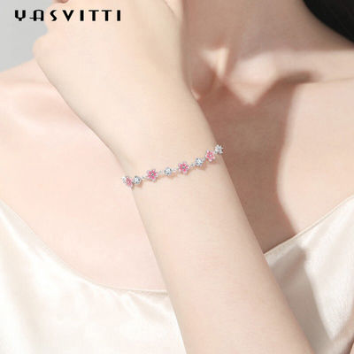 zircone Cherry Blossom Bracelet di 0.16oz 0.19m Sterling Silver Jewelry Bracelets S925