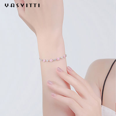 zircone Cherry Blossom Bracelet di 0.16oz 0.19m Sterling Silver Jewelry Bracelets S925