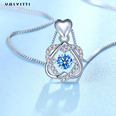 collana aguzza della stella del cuore sei di 1.2x2cm 2.2g Sterling Silver Jewelry Necklaces S925