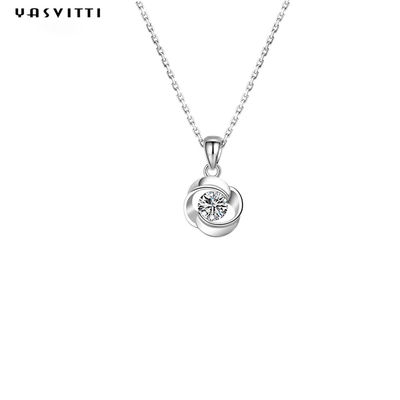 Gioielli di pietra geometrici di lusso delle collane del pendente di Sterling Silver Necklace Blue Topaz
