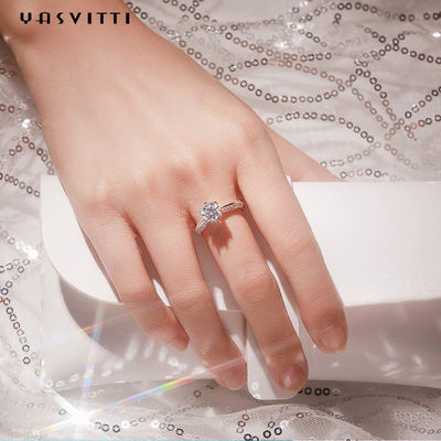 Diamond Band Rings delle donne di Moissanite di festival di 22.1mm 2.52g Diamond Wedding Ring
