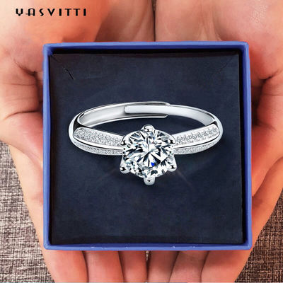 Diamond Band Rings delle donne di Moissanite di festival di 22.1mm 2.52g Diamond Wedding Ring