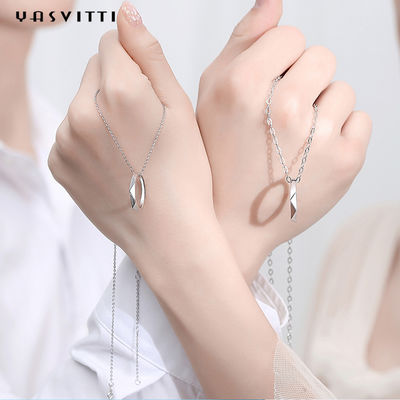collana d'argento solida di acciaio inossidabile di Ring Necklace 0.14oz di amore di 2mm 33ft