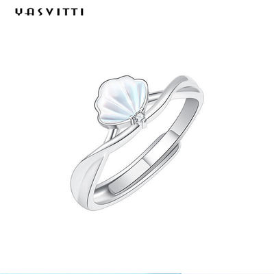 0.14cm 1.8g Sterling Silver Jewelry Rings Shell hanno modellato l'anello d'argento del partito 925