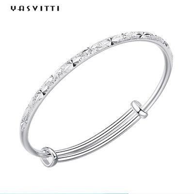 il braccialetto regolabile delle donne di tirata di 9.84in 0.16oz Sterling Silver Jewelry Bracelets Push