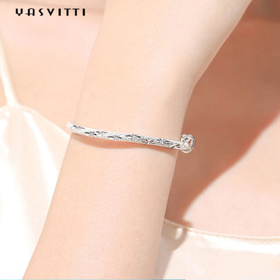 il braccialetto regolabile delle donne di tirata di 9.84in 0.16oz Sterling Silver Jewelry Bracelets Push