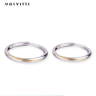 SGS della banda di nozze di 0.21cm 0.07oz Mobius S925 Sterling Silver Couple Rings