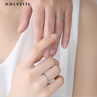 SGS della banda di nozze di 0.21cm 0.07oz Mobius S925 Sterling Silver Couple Rings