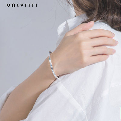0.06m 4.5g coppia il ODM di Sterling Silver Bangle Bracelets del braccialetto del polsino