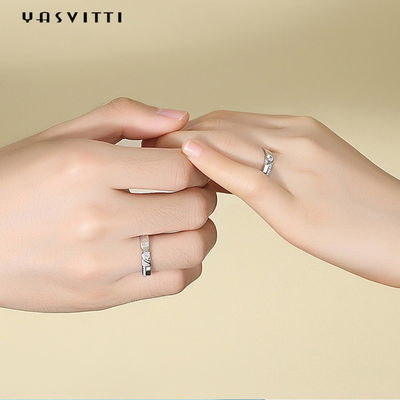 Fede nuziale ipoallergenica delle coppie 1.9g di Diamond Ring 0.21cm di zircone