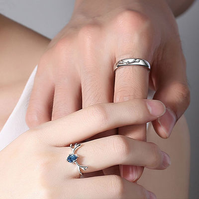 anello classico di zircone d'argento di fidanzata di 4.13mm 1.68g Sterling Silver Jewelry Rings S990