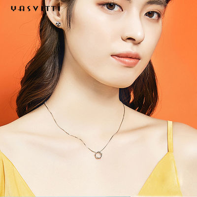 6.3in 3 collana cubica del pendente della corona di zircone di Sterling Silver Jewelry Necklaces 5A di grammo