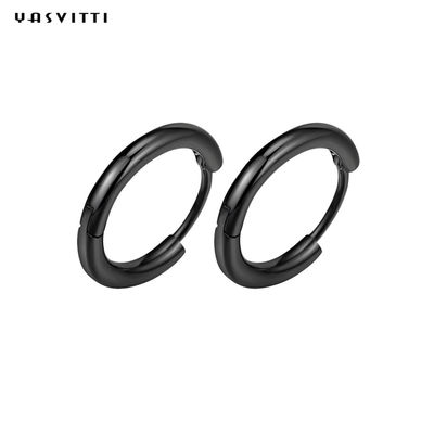 orecchini del cerchio dell'acciaio inossidabile degli uomini di 0.07oz 0.12cm Sterling Silver Jewelry Earrings 316L