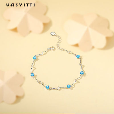 SGS regolabile del braccialetto del braccialetto di 0.14oz 0.2m Sterling Silver Jewelry Bracelets Fiancée