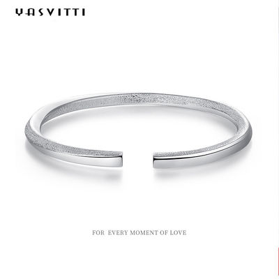 0.06m 4.5g coppia il ODM di Sterling Silver Bangle Bracelets del braccialetto del polsino