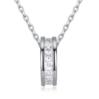 Catena di temperamento di modo di Sterling Silver 925 Diamond Small Pretty Waist Necklace