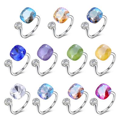 3,43 banda aperta Diamond Ring di graduazione di grammo 0.5cm Sterling Silver Jewelry Sets 925