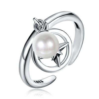 Anello di misura adattabile d'apertura di 925 Sterling Silver Mountable Pearl Pendant