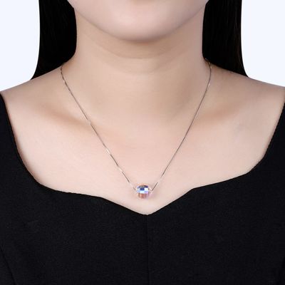 palla Aurora Crystal Diamond Necklace di 3.5g 17in Sterling Silver Jewelry Necklaces 8mm