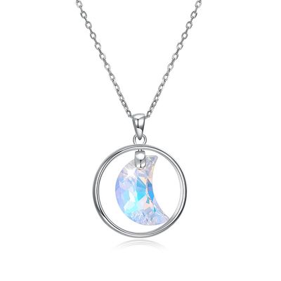 Collana della catena della clavicola della luna del ODM 3.3g 2.8cm Sterling Silver Jewelry Necklaces