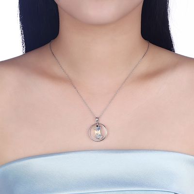 Collana della catena della clavicola della luna del ODM 3.3g 2.8cm Sterling Silver Jewelry Necklaces