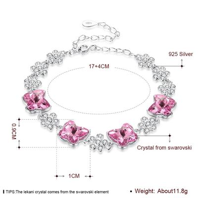 ODM 1.4x1.6cm Sterling Silver Slider Bracelets 3,5&quot; braccialetti di zircone
