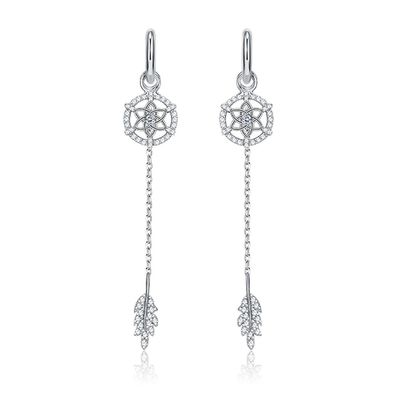 SGS di 0.26ft 1.2g Sterling Silver Jewelry Earrings 3A CZ Crystal Ball Earrings
