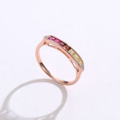 0.14cm ipoallergenici 2 grammi Sterling Silver Jewelry Rings Crystal Ring