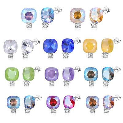 Multi colore Sterling Silver Jewelry Earrings