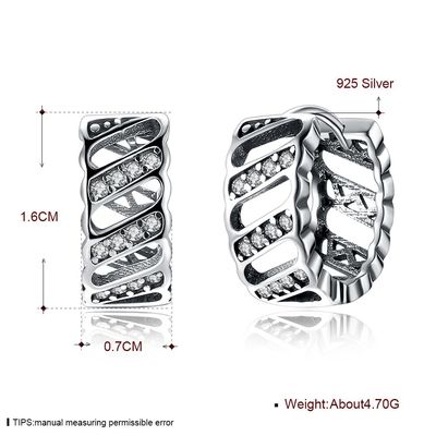 SGS degli orecchini del perno della corona di 0.17oz 1.6cm Sterling Silver Jewelry Earrings Hypoallergenic