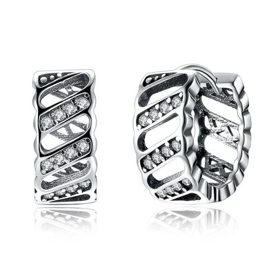 SGS degli orecchini del perno della corona di 0.17oz 1.6cm Sterling Silver Jewelry Earrings Hypoallergenic