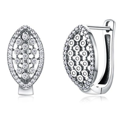 1.9x1cm 4,6 grammi Diamond Earrings Hanukkah reale 925 Sterling Silver Earrings