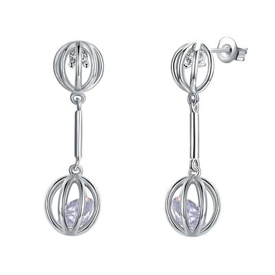 orecchini di pietra di 0.12oz 2.8X0.8cm Sapphire Stud Earrings Alloy Zircon