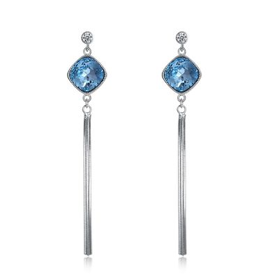 SGS dell'orecchino pendente della nappa di 7.1cm 0.19oz Sterling Silver Jewelry Earrings Unisex